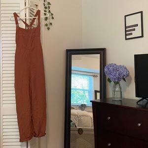 Aerie Overalls in color Rust